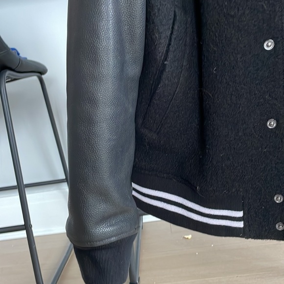 Joe’s/Julian Edelman collaboration. Leather and wool varsity bomber. - Picture 5 of 6